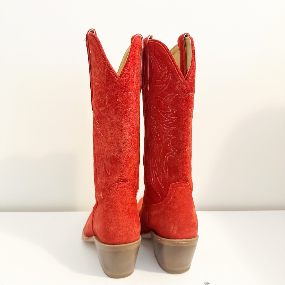 IDYLLWIND WOMEN'S CHARMED LIFE SUEDE WESTERN BOOTS - ROUND TOE RED - Picture 3 of 10